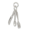 Sterling Silver Fork, Knife, and Spoon Charm