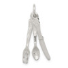 Sterling Silver Knife, Fork & Spoon Charm