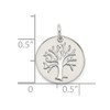 Sterling Silver Polished Tree Cut-Out Charm