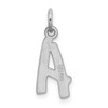 Sterling Silver Rhodium-plated Small Initial A Charm