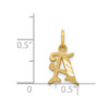 14k Yellow Gold Initial A Charm C565A