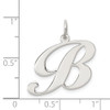 Sterling Silver Rhodium-plated Large Fancy Script Initial B Charm