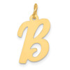 14k Yellow Gold Medium Script Initial B Charm