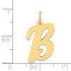 14k Yellow Gold Large Script Initial B Charm