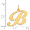 14k Yellow Gold Large Fancy Script Initial B Charm