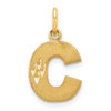 14k Yellow Gold Initial C Charm C566C