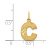 14k Yellow Gold Initial C Charm C566C