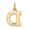 14k Yellow Gold Small Block Initial D Charm