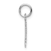 14k White Gold Letter F Key Charm