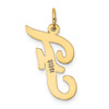 14k Yellow Gold Large Script Initial F Charm