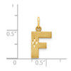 14k Yellow Gold Initial F Charm C566F