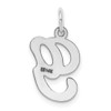 14K White Gold Initial G Charm