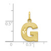 10k Yellow Gold Initial G Charm 10C768G