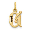 14k Yellow Gold Initial G Charm C565G