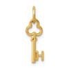 14k Yellow Gold Letter H Key Charm