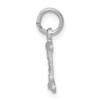 14K White Gold Diamond-cut Initial I Charm