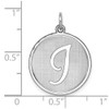 Sterling Silver Rhodium-plated Brocade-Like Initial I Charm QC4162I