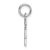 14k White Gold Letter I Key Charm