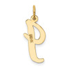 14k Yellow Gold Large Script Initial I Charm