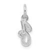 14k White Gold Casted Initial J Charm