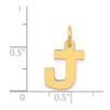 14k Yellow Gold Small Block Initial J Charm