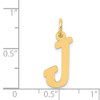 14k Yellow Gold Medium Script Initial J Charm