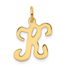 14k Yellow Gold Initial K Charm YC248K