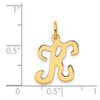 14k Yellow Gold Initial K Charm YC248K