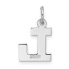 14K White Gold Small Block Initial L Charm