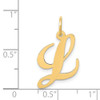 14k Yellow Gold Medium Fancy Script Initial L Charm