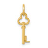 14k Yellow Gold Letter L Key Charm