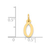 14k Yellow Gold Small Slanted Block Initial O Charm