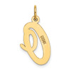14k Yellow Gold Large Script Initial O Charm