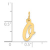 14k Yellow Gold Small Script Initial O Charm