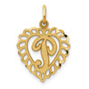 14k Yellow Gold Initial P Charm C568P