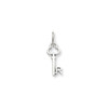 14k White Gold Letter R Key Charm