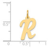 14k Yellow Gold Medium Script Initial R Charm