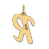 14k Yellow Gold Large Script Initial R Charm