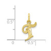 10k Yellow Gold Initial T Charm 10C764T