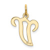 14k Yellow Gold Initial V Charm YC248V