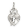 Sterling Silver Heart & Key Charm