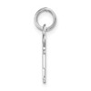 14k White Gold Letter L Key Charm