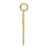 14k Yellow Gold Polished Fancy Edge Key Charm C1028