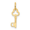 14k Yellow Gold Letter D Key Charm