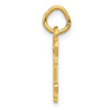 14k Yellow Gold Letter P Key Charm