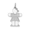 Sterling Silver Rhodium-plated Kid Charm XK1577SS
