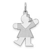 Sterling Silver Rhodium-plated Kiss Kid Charm XK1211SS