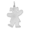 Sterling Silver Rhodium-plated Kid Charm XK1566SS