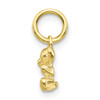 10k Yellow Gold 3D Teddy Bear Charm 10C658