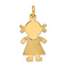 14k Yellow Gold Satin Girl Charm